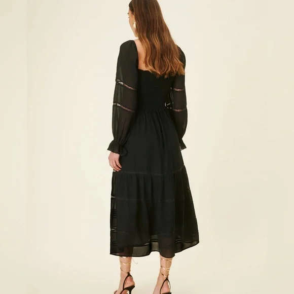 Brand new reformation jessy dress black size 6 - Picture 2 of 11